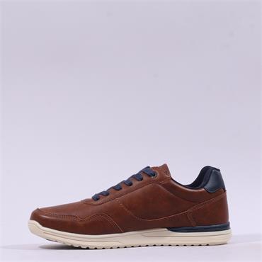 Tommy Bowe Twenty Four Laced Casual Shoe - Tabacco Brown